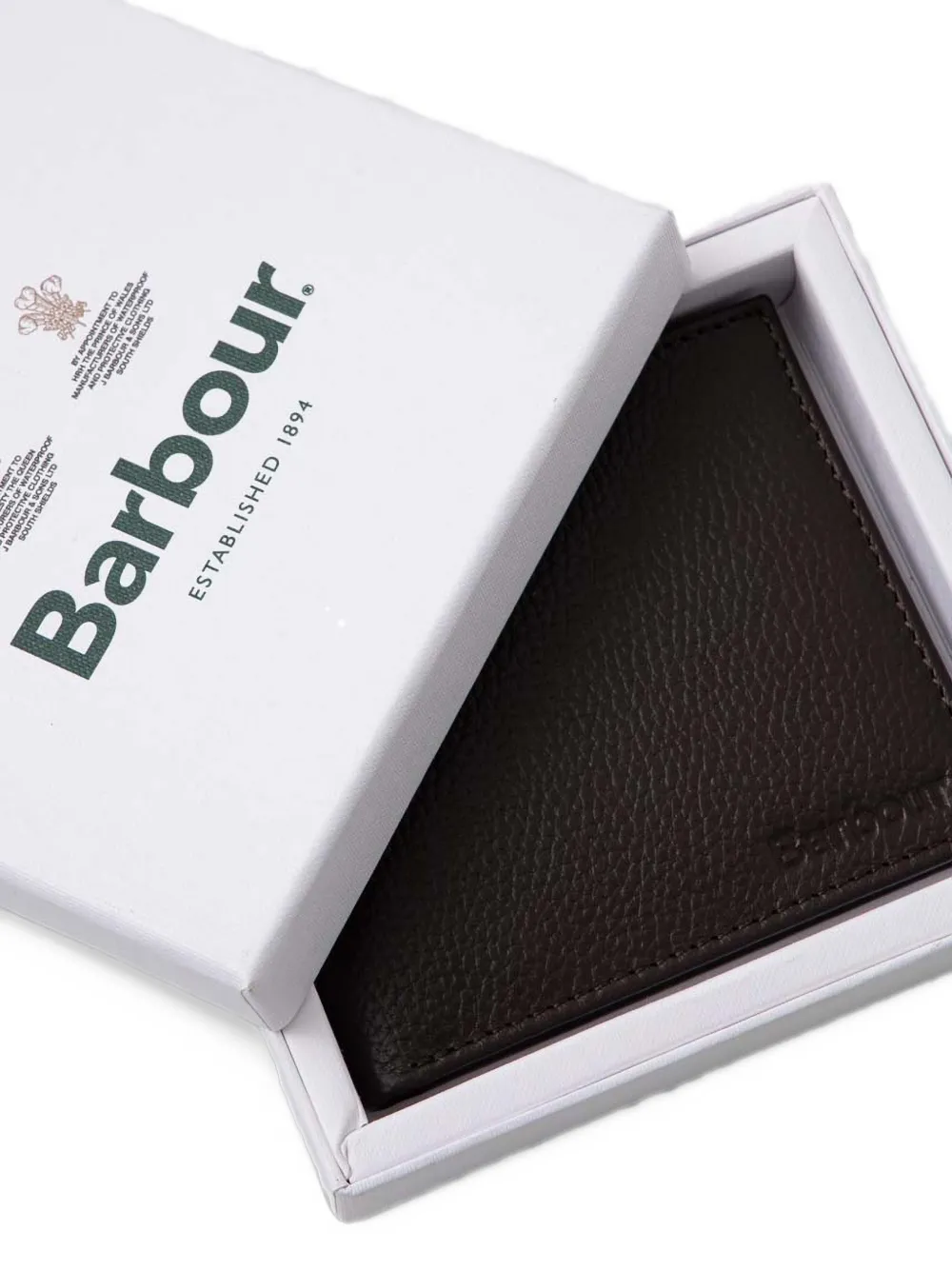 Barbour Amble leather billfold wallet Bruin