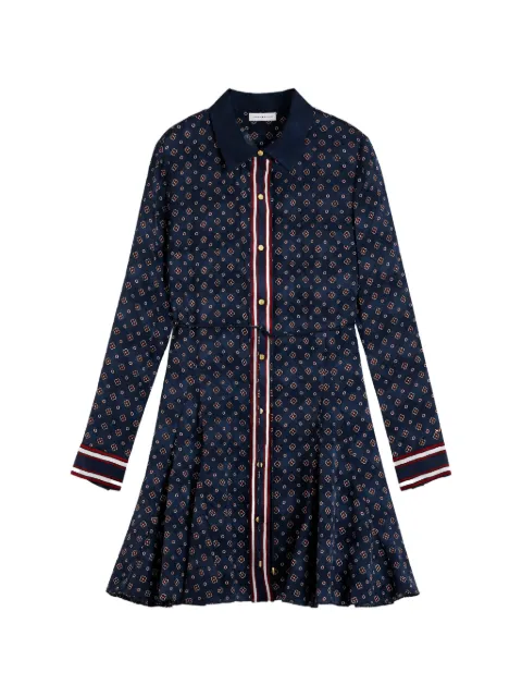 Tommy Hilfiger vestido camisero midi con monograma estampado