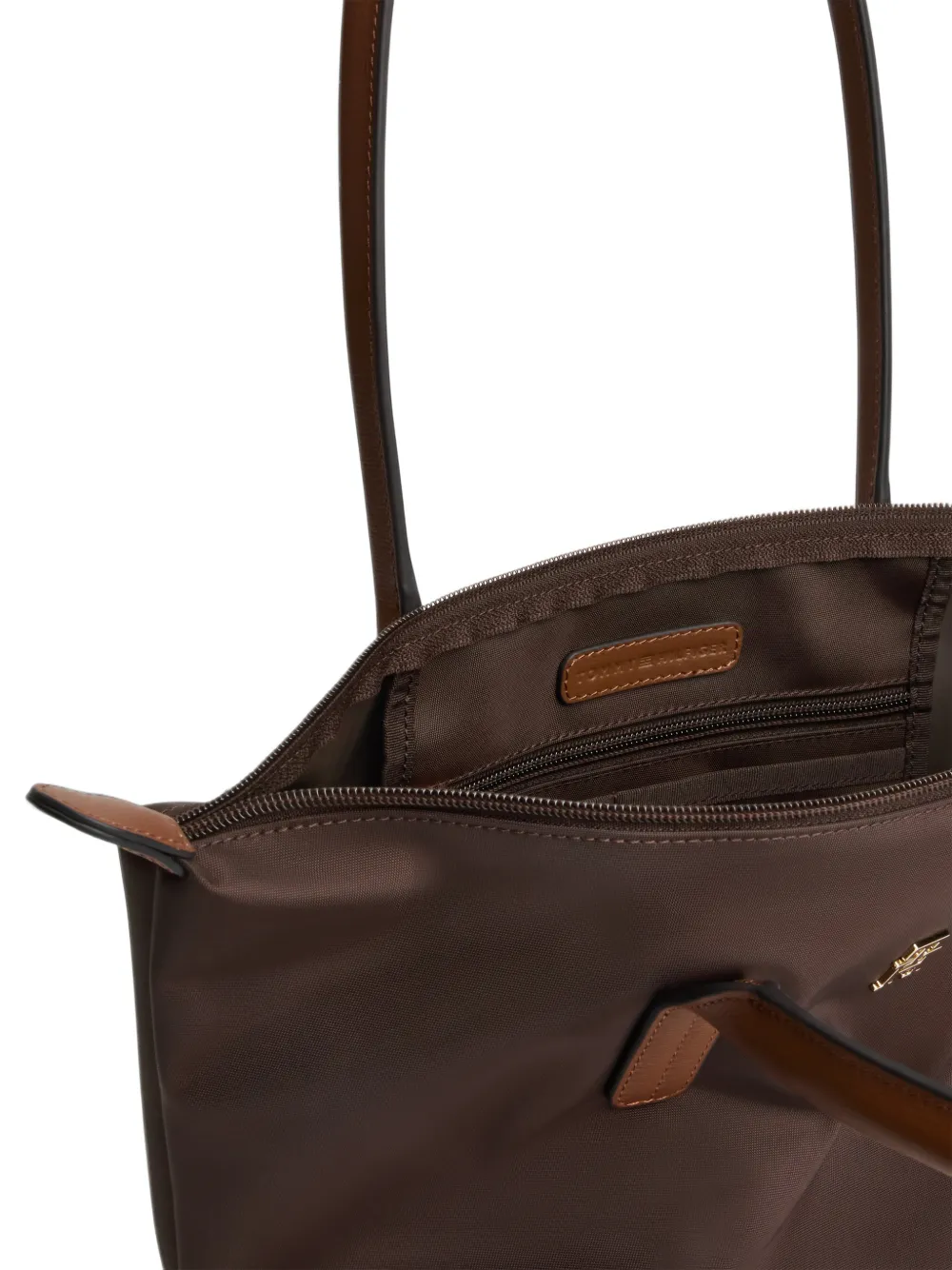 Tommy Hilfiger Popette schoudertas met monogram-plakkaat Bruin