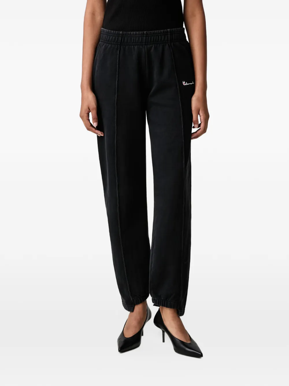 VETEMENTS Athletic logo-embroidered track pants - Nero