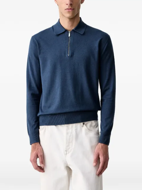 Benetton quarter-zip polo-collar sweater
