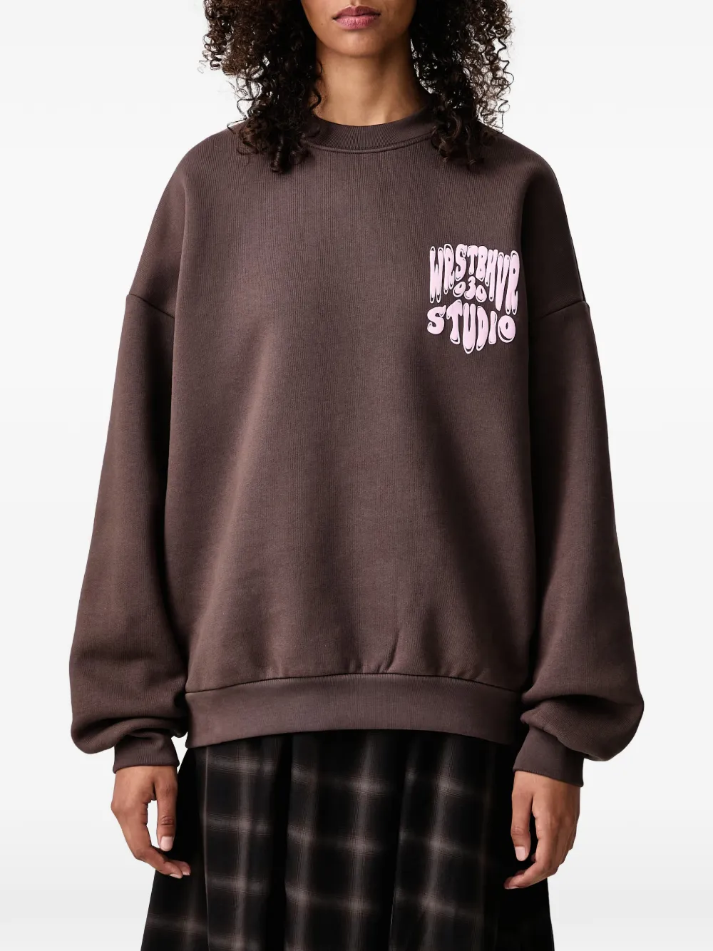 WRSTBHVR Flynn V2 logo-print sweater Bruin