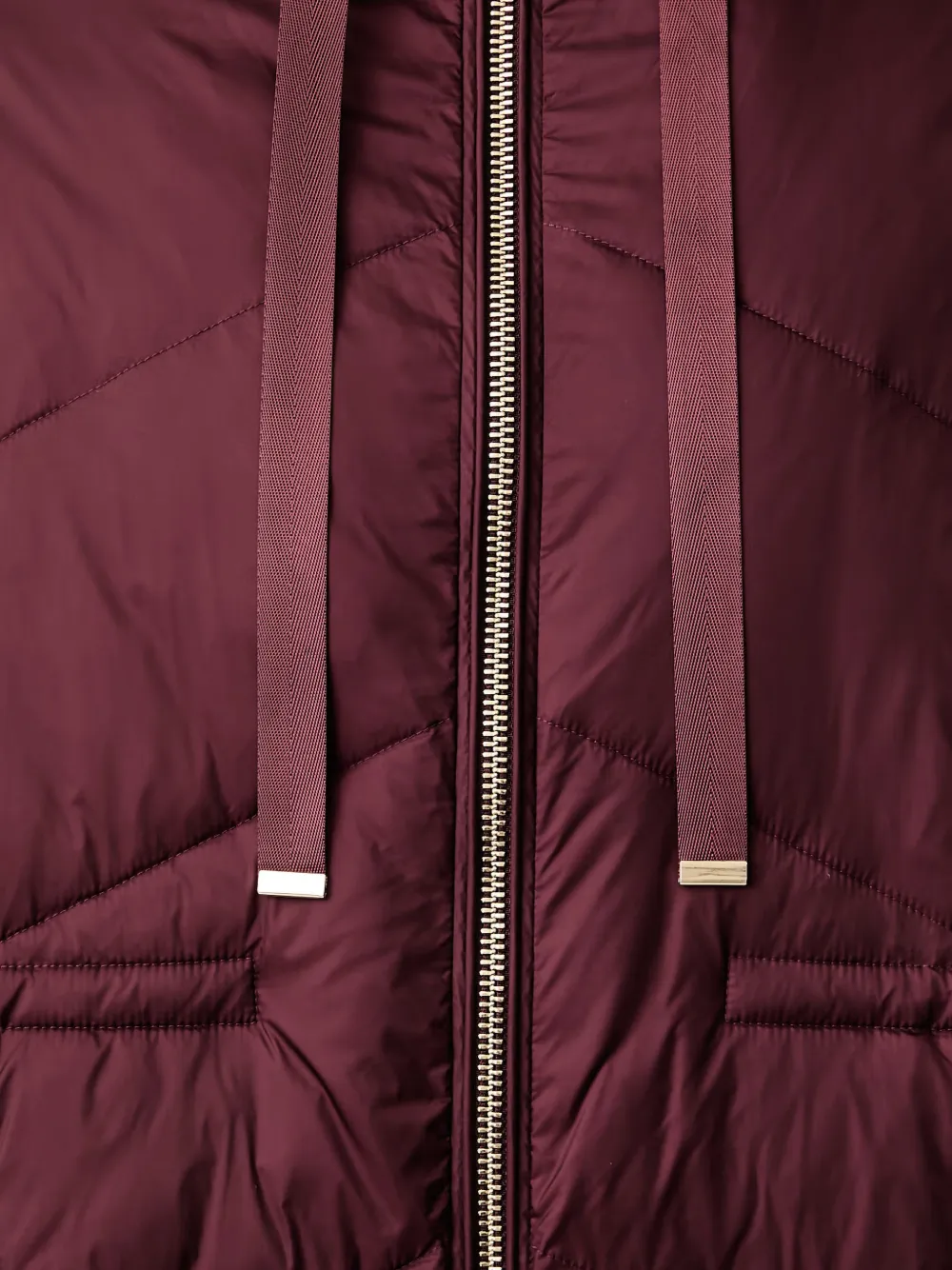 TWINSET quilted hooded jacket Rood