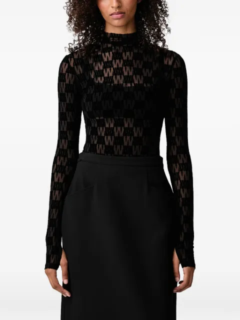 WRSTBHVR logo-print high-neck top