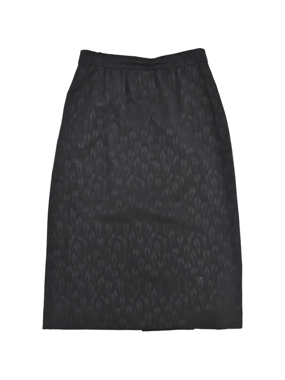 Celine Pre-Owned patterned wool skirt - Black