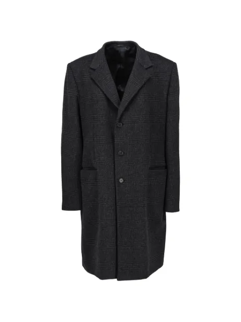 Prada Pre-Owned check-pattern single-breasted coat