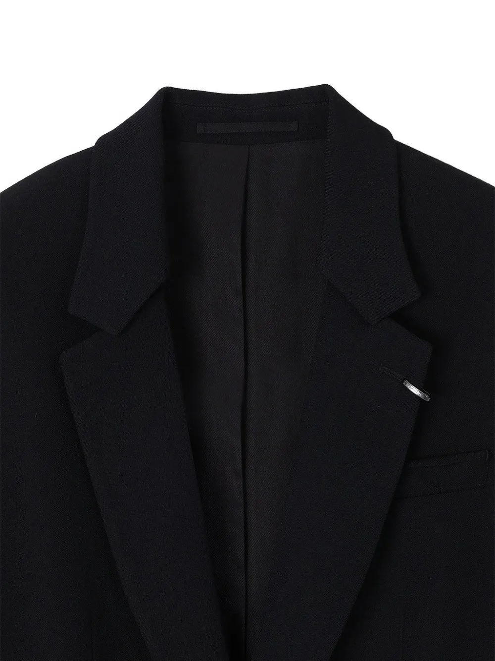 SONGZIO Weld ruched-detail single-breasted coat Zwart