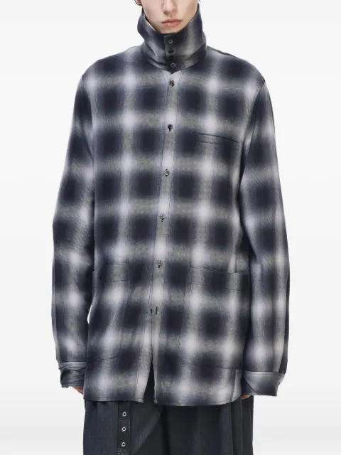 SONGZIO camisa Weld con cuello alto y motivo de cuadros ombré