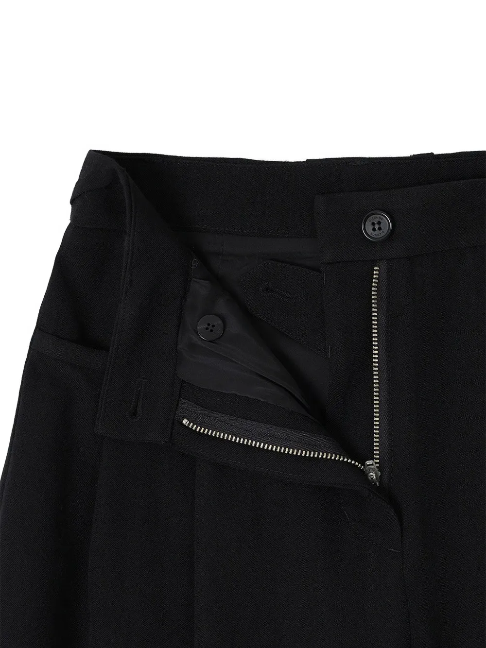 SONGZIO Torque pleated-detail trousers Zwart