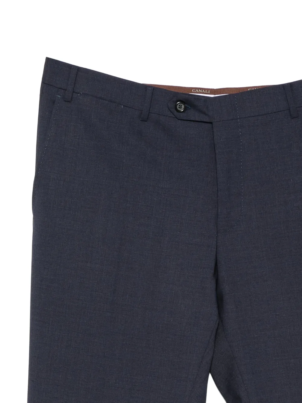 Canali pressed-crease tailored trousers Blauw