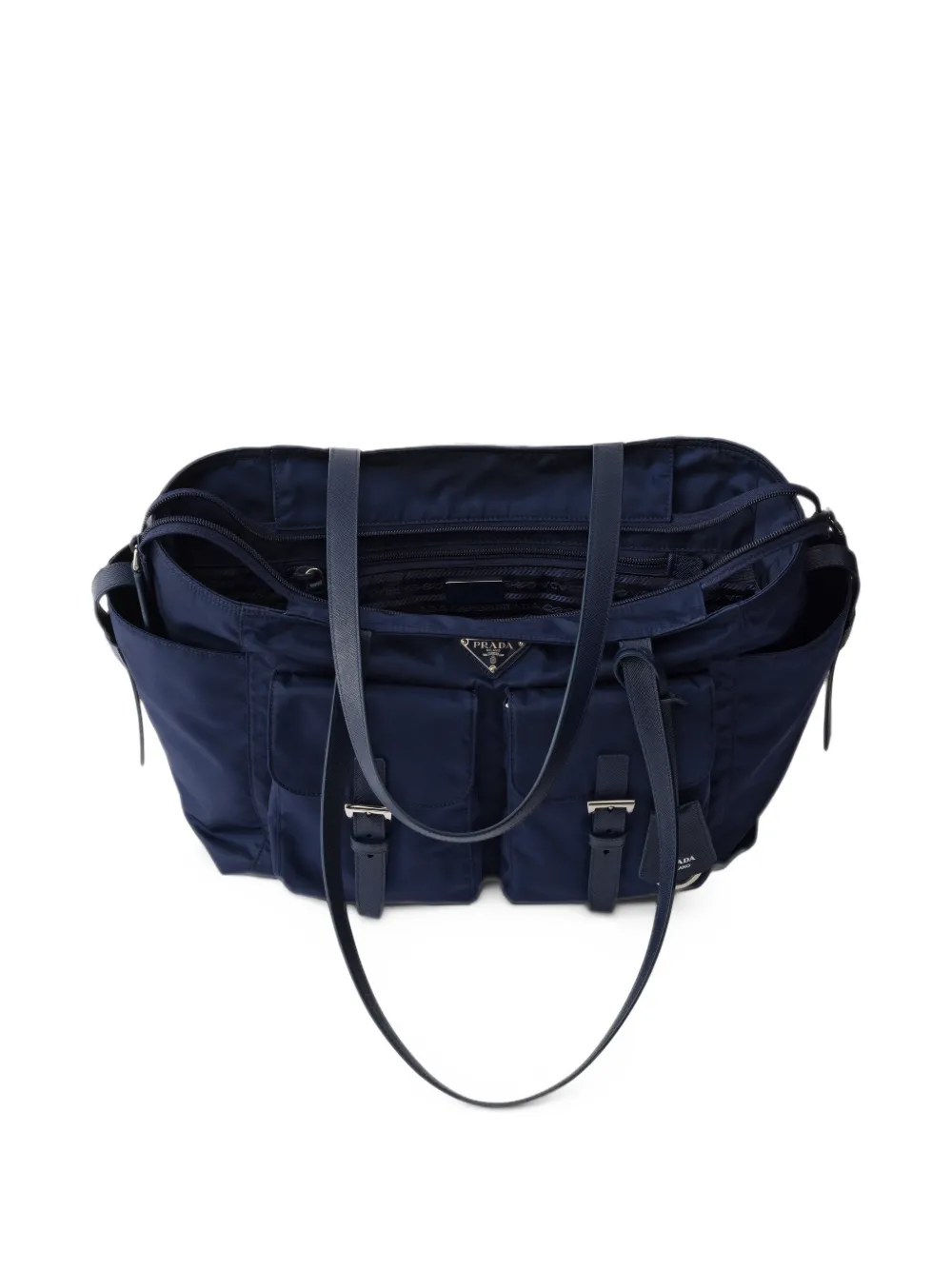 Prada Large Re-Nylon shopping bag Blauw