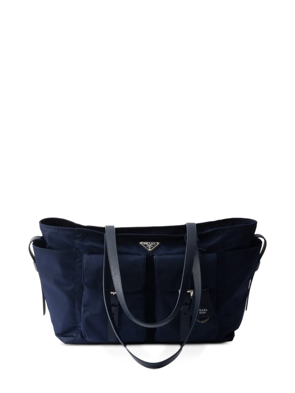 Prada Large Re-Nylon shopping bag - Blu