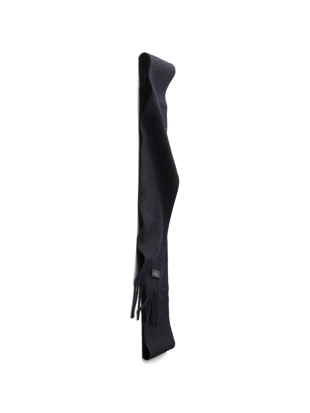Prada logo-patch scarf Blauw