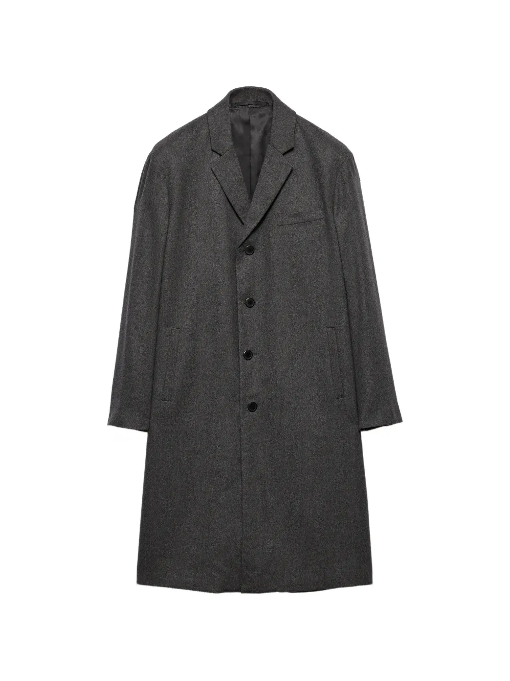 Prada chest-pocket single-breasted coat - Grey