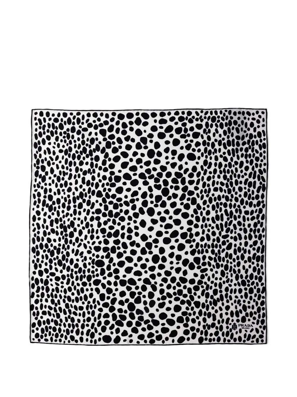 Prada printed silk twill scarf, 43 X 43 - Bianco