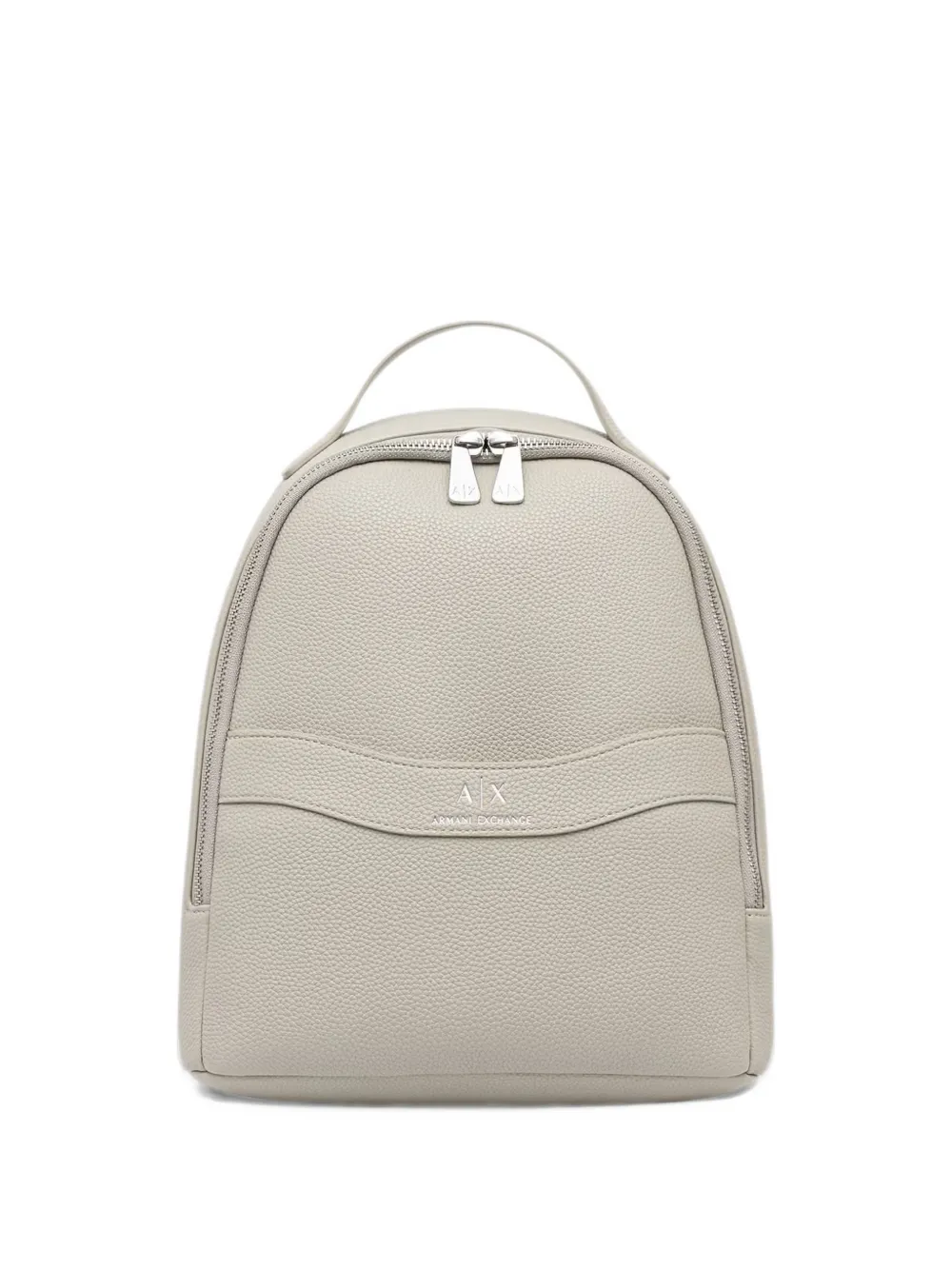 Armani Exchange logo-print pebbled backpack - Grigio