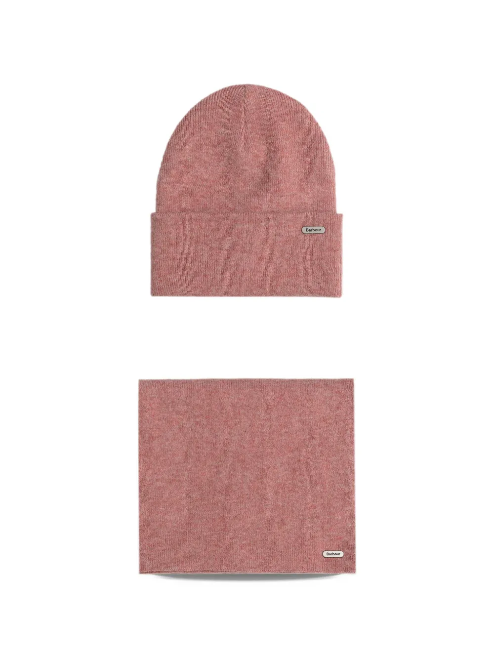Barbour Winona beanie and scarf gift set Roze
