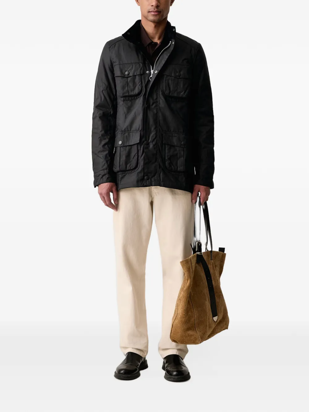 Barbour Corbridge waxed jacket Zwart