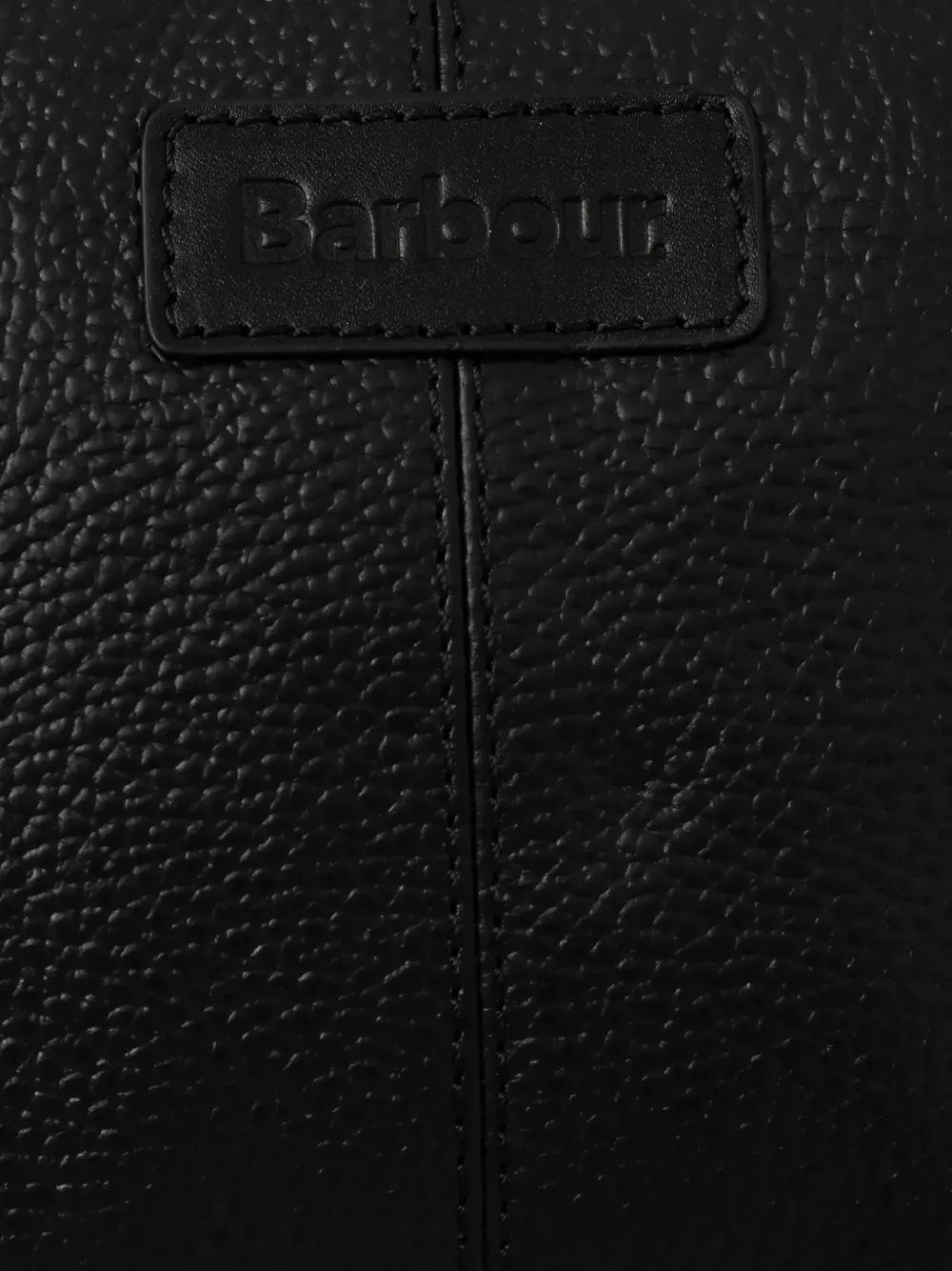 Barbour Highgate leather wash bag Zwart