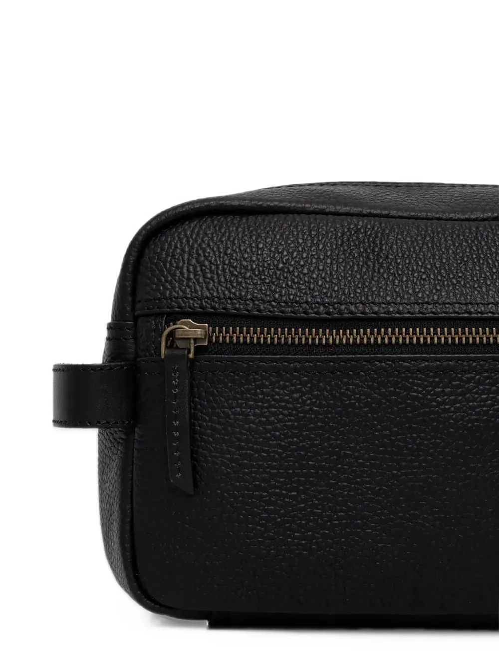 Barbour Highgate leather wash bag Zwart