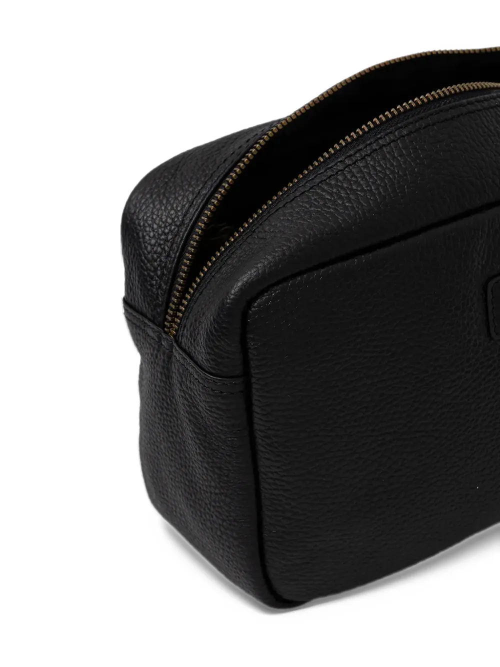 Barbour Highgate leather wash bag Zwart