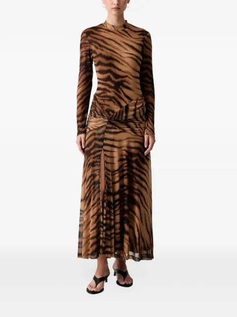 Bardot Lea animal-print ruched maxi dress