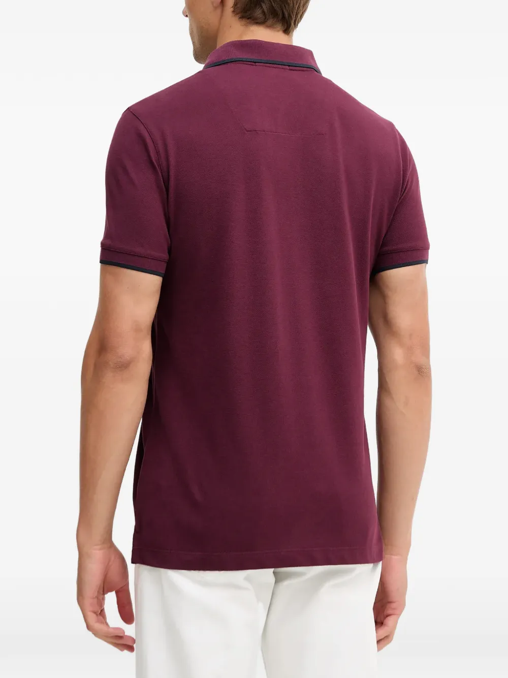 Aeronautica Militare logo-embroidered piqué polo shirt Rood
