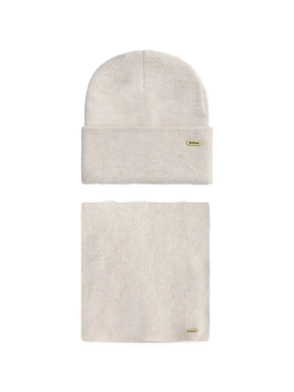 Barbour Winona beanie and scarf gift set Beige