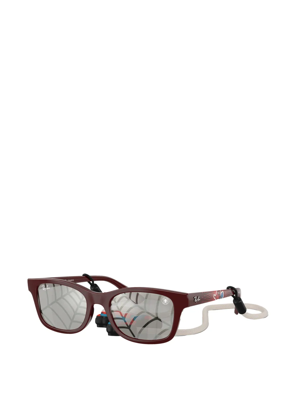 RAY-BAN JUNIOR Spiderman rectangle-frame sunglasses Rood