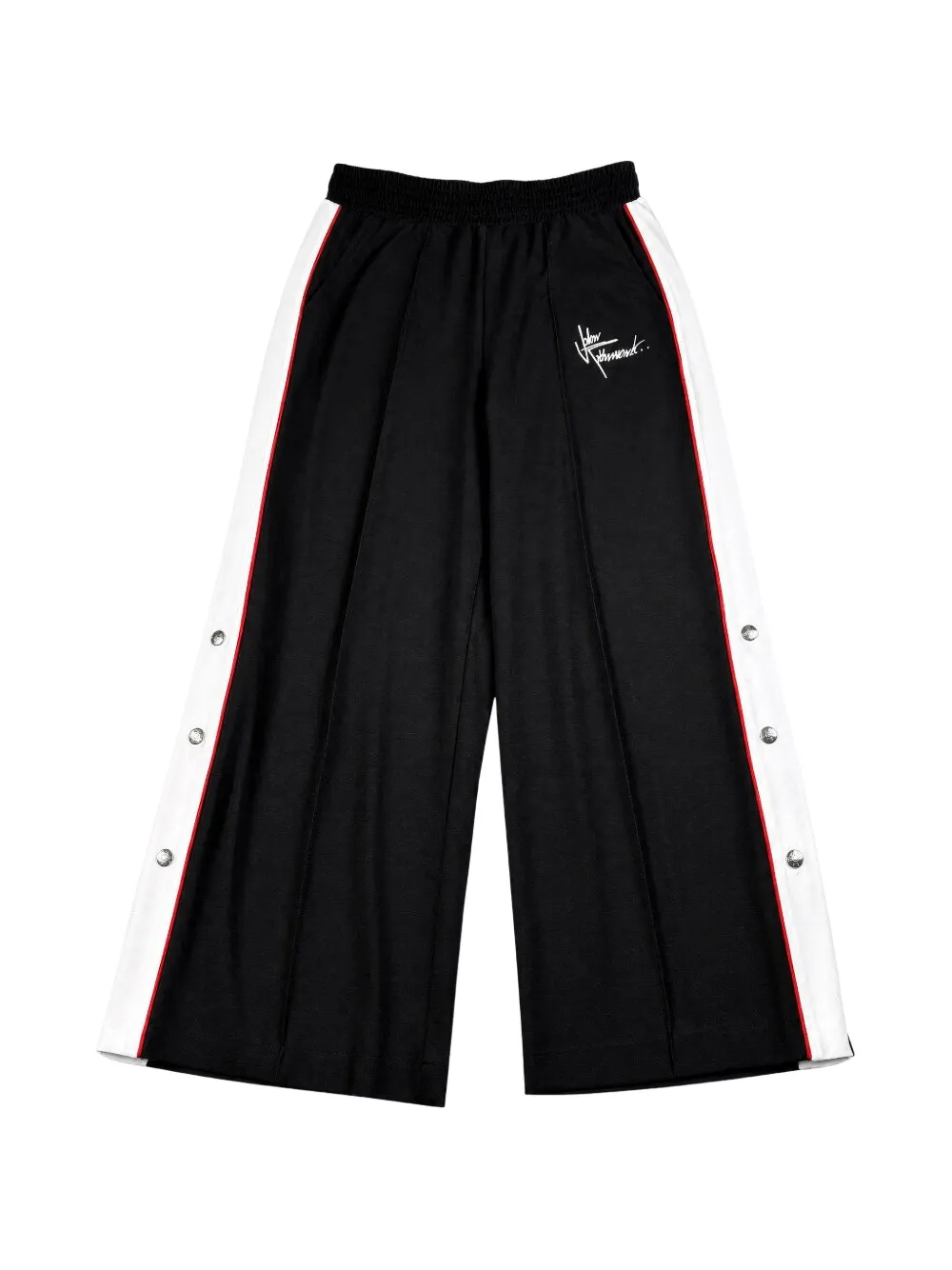 John Richmond Junior side-stripe press-stud track pants Zwart