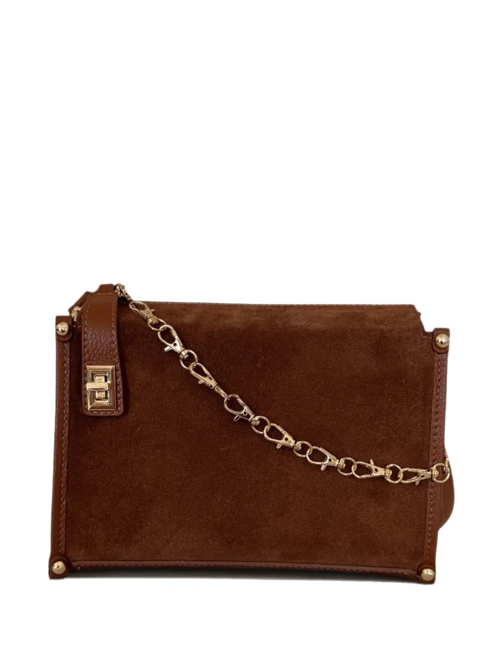 Moma Ivy suede leather cross body bag - Marrone