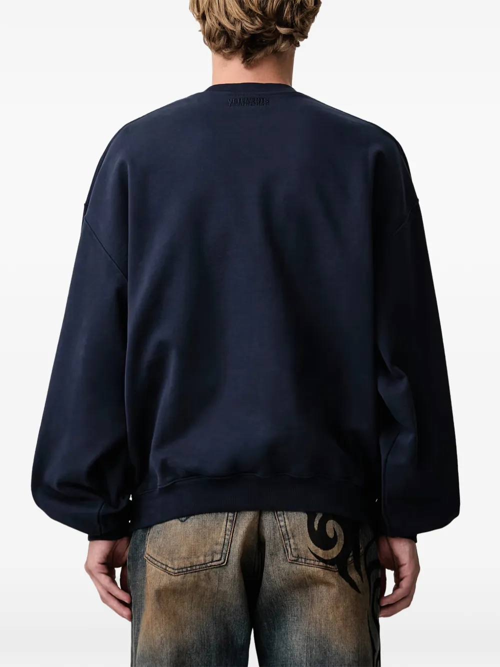 VETEMENTS L-esbian logo-print sweatshirt Blauw