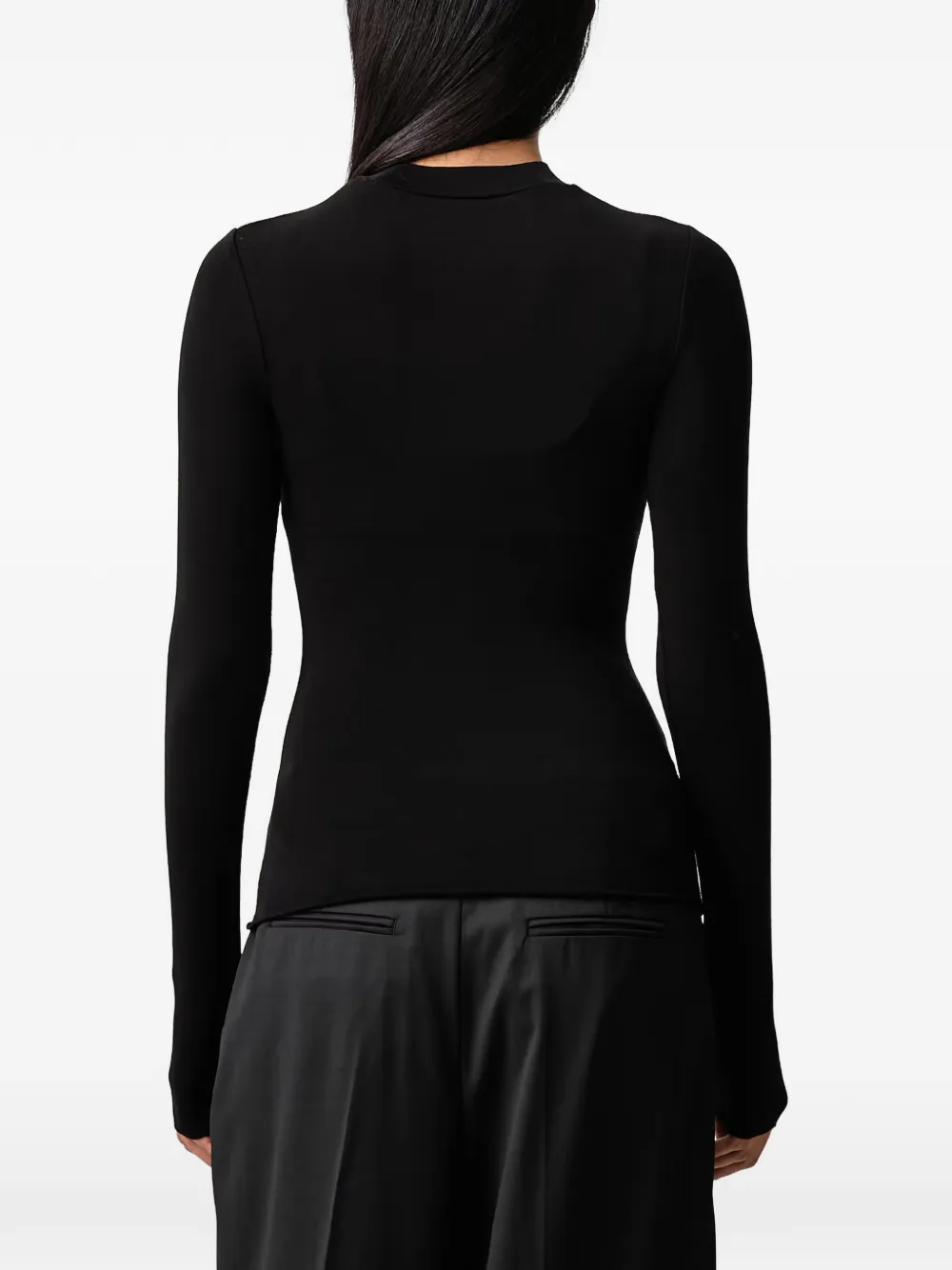 WRSTBHVR logo-patch long-sleeve T-shirt Zwart