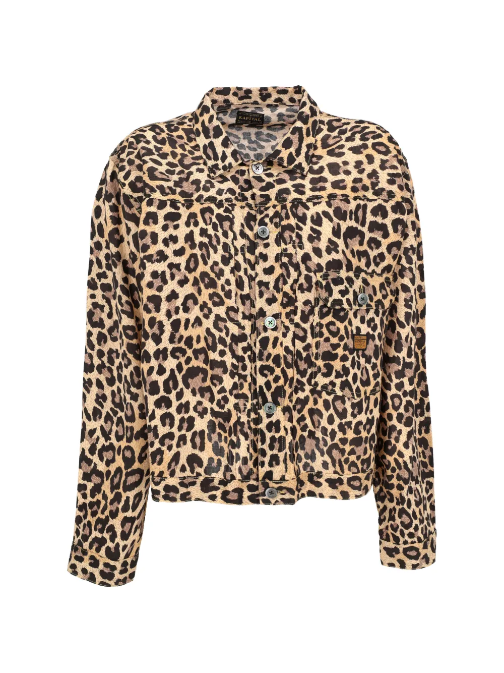 KAPITAL leopard-print shirt jacket - Toni neutri