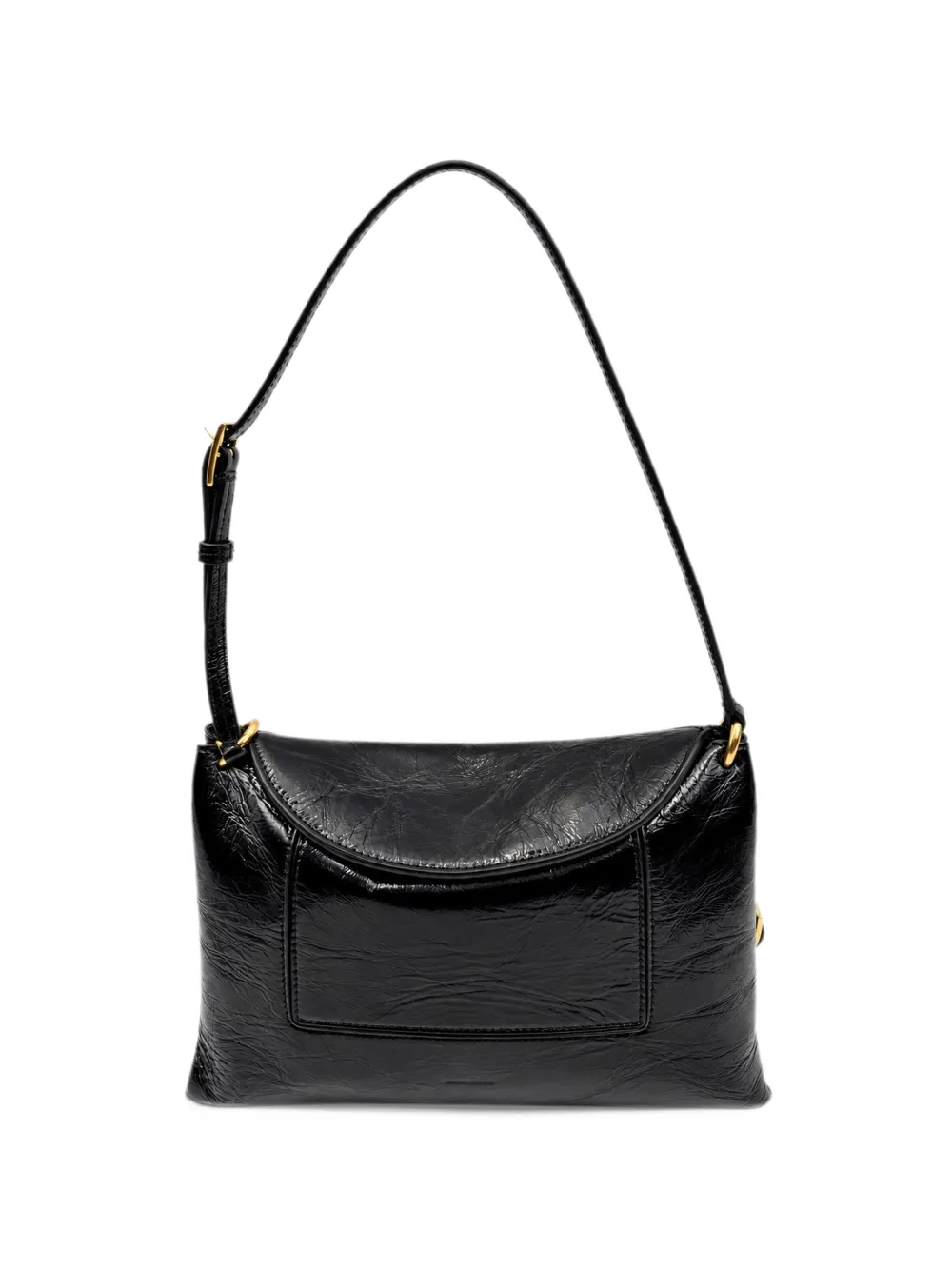 Wandler Penelope crinkled leather shoulder bag - Nero