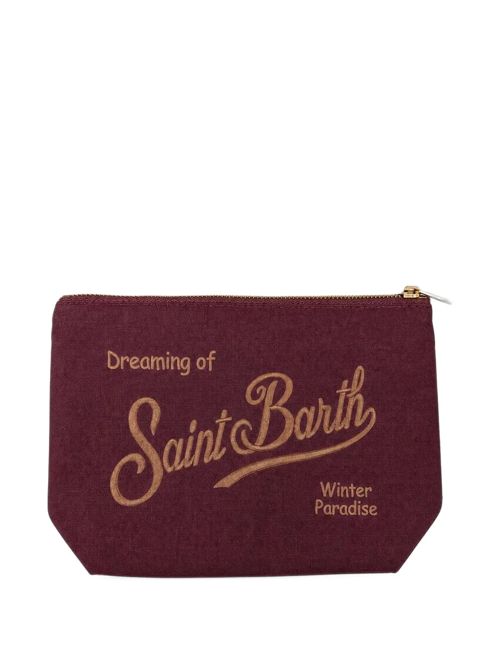 MC2 Saint Barth logo-print canvas clutch bag Rood