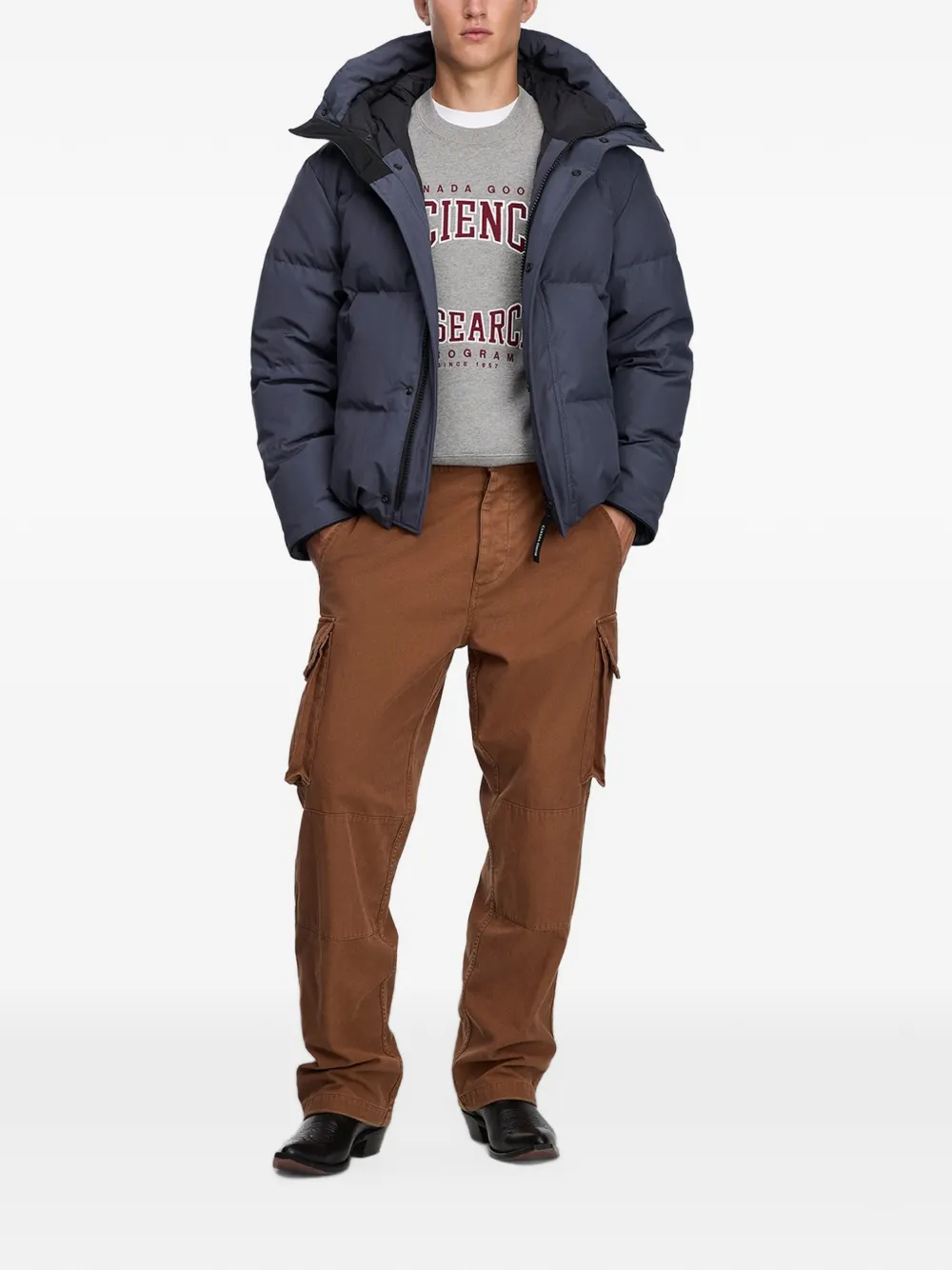 Canada Goose Seymour hooded quilted padded jacket Blauw