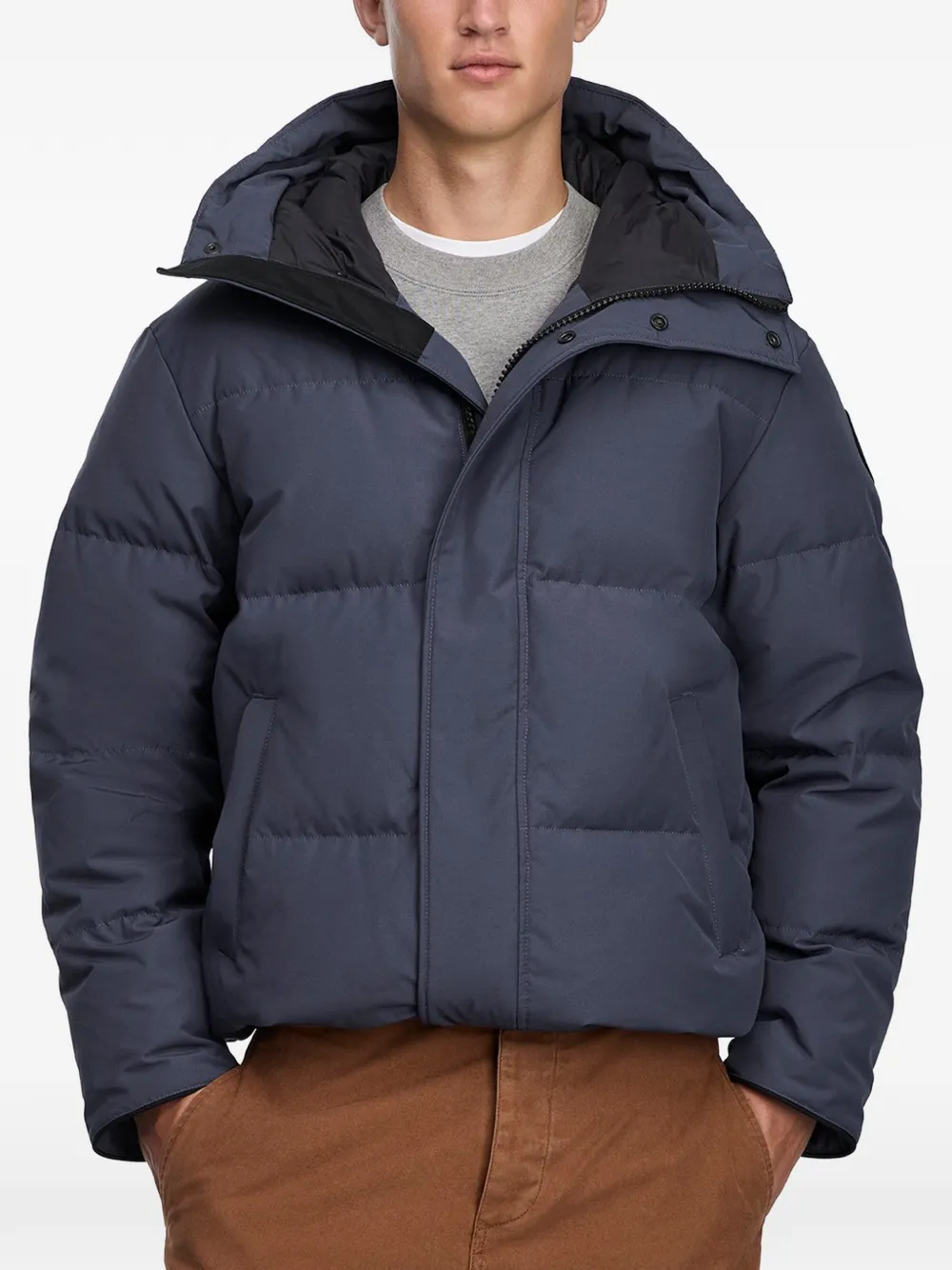 Canada Goose Seymour hooded quilted padded jacket Blauw