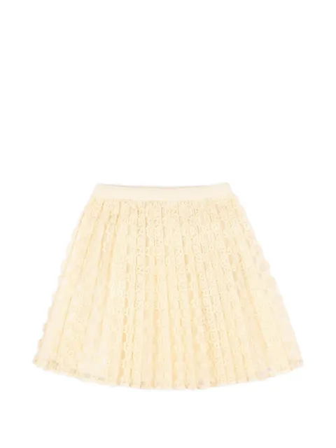 Gucci Kids GG lace pleated skirt