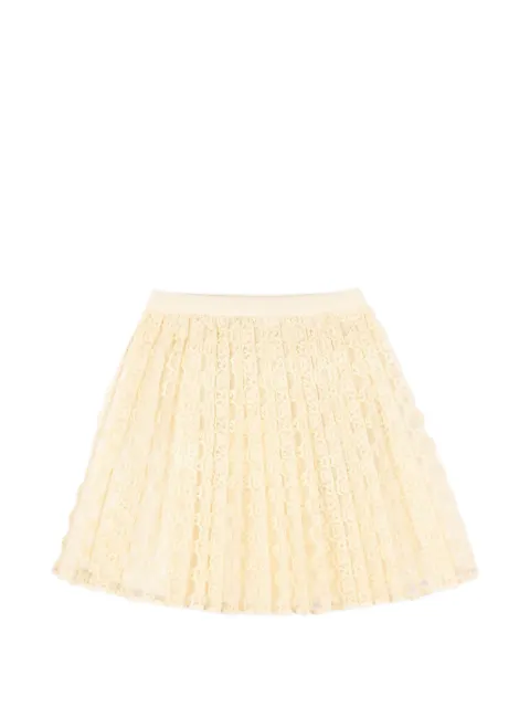 Gucci Kids GG lace pleated skirt