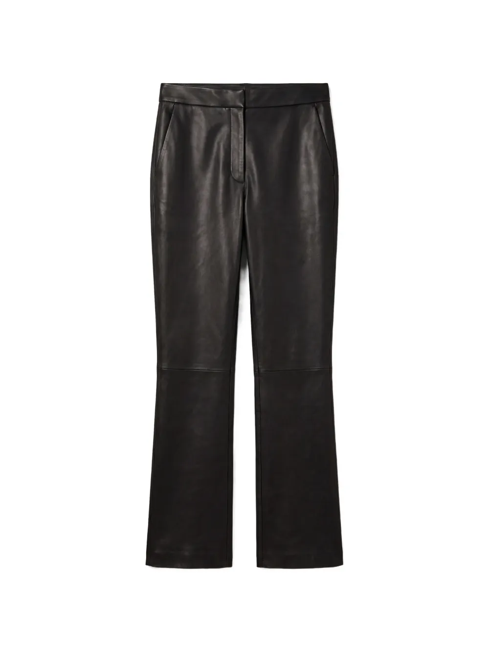 Calvin Klein faux-leather cropped trousers Zwart