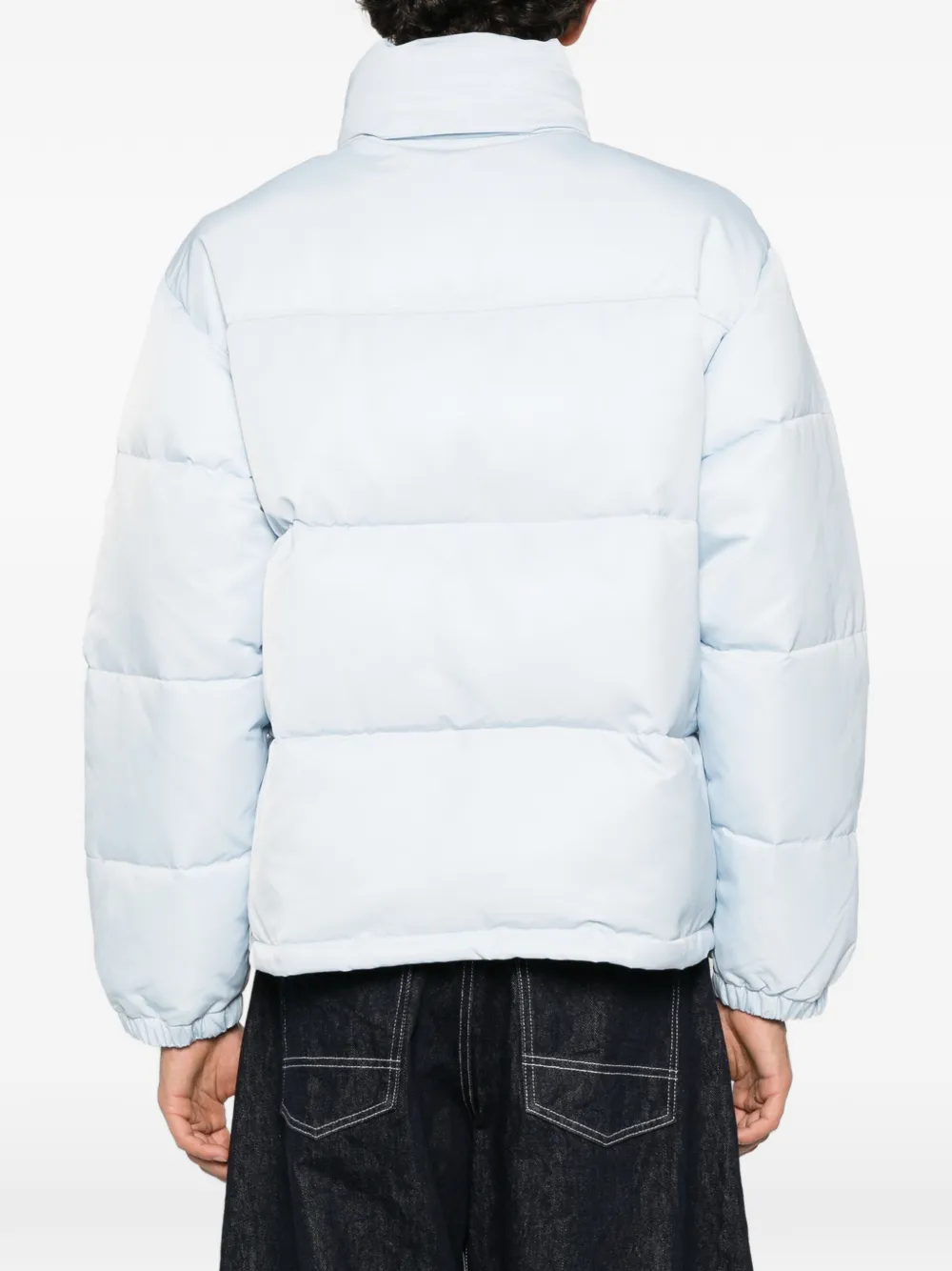 Drôle De Monsieur logo-print padded jacket Blauw