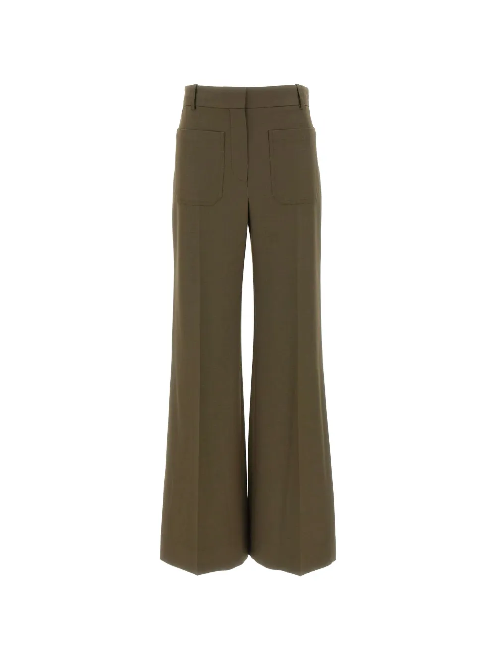 Victoria Beckham Alina wide-leg tailored trousers Groen