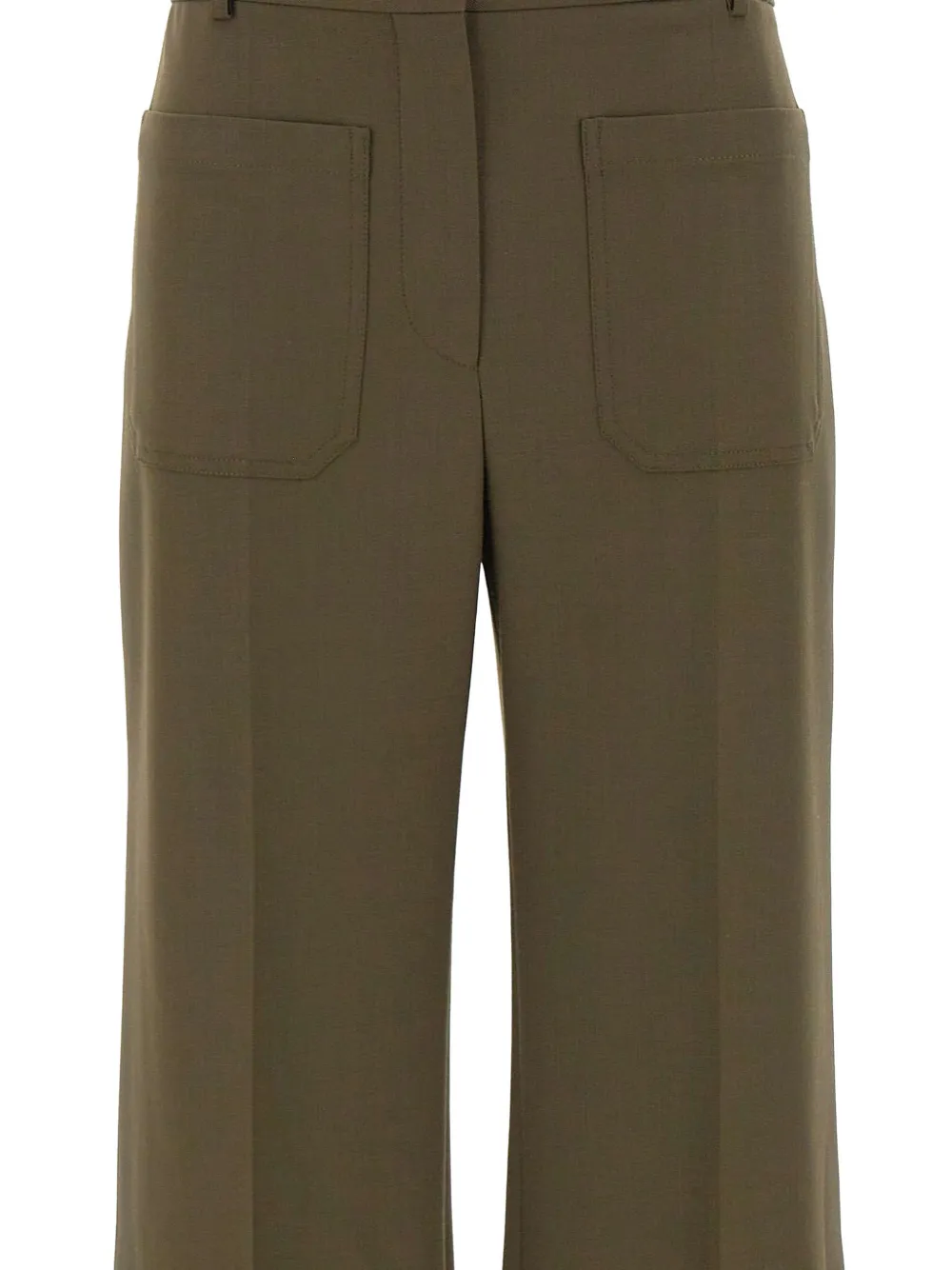 Victoria Beckham Alina wide-leg tailored trousers Groen