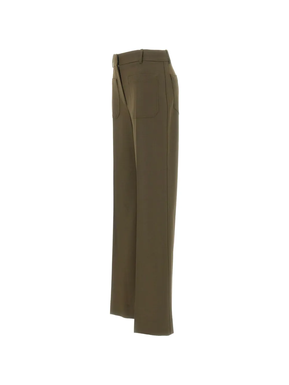 Victoria Beckham Alina wide-leg tailored trousers Groen