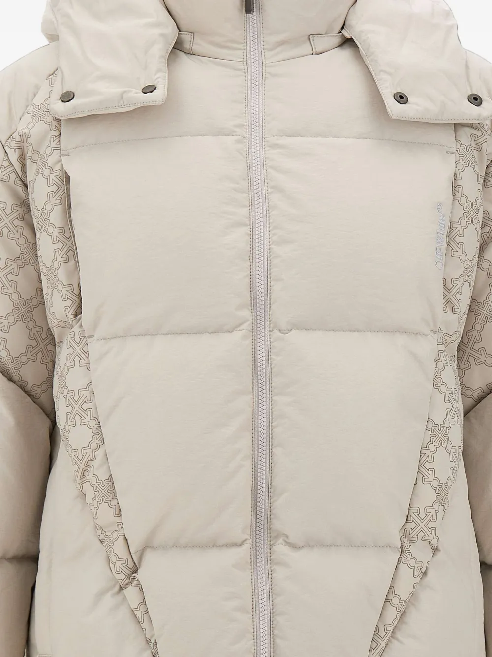 Off-White Bookish Racing padded jacket Grijs