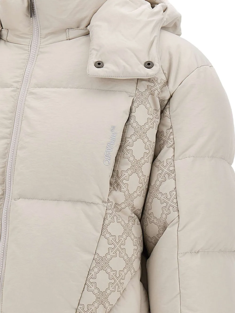 Off-White Bookish Racing padded jacket Grijs