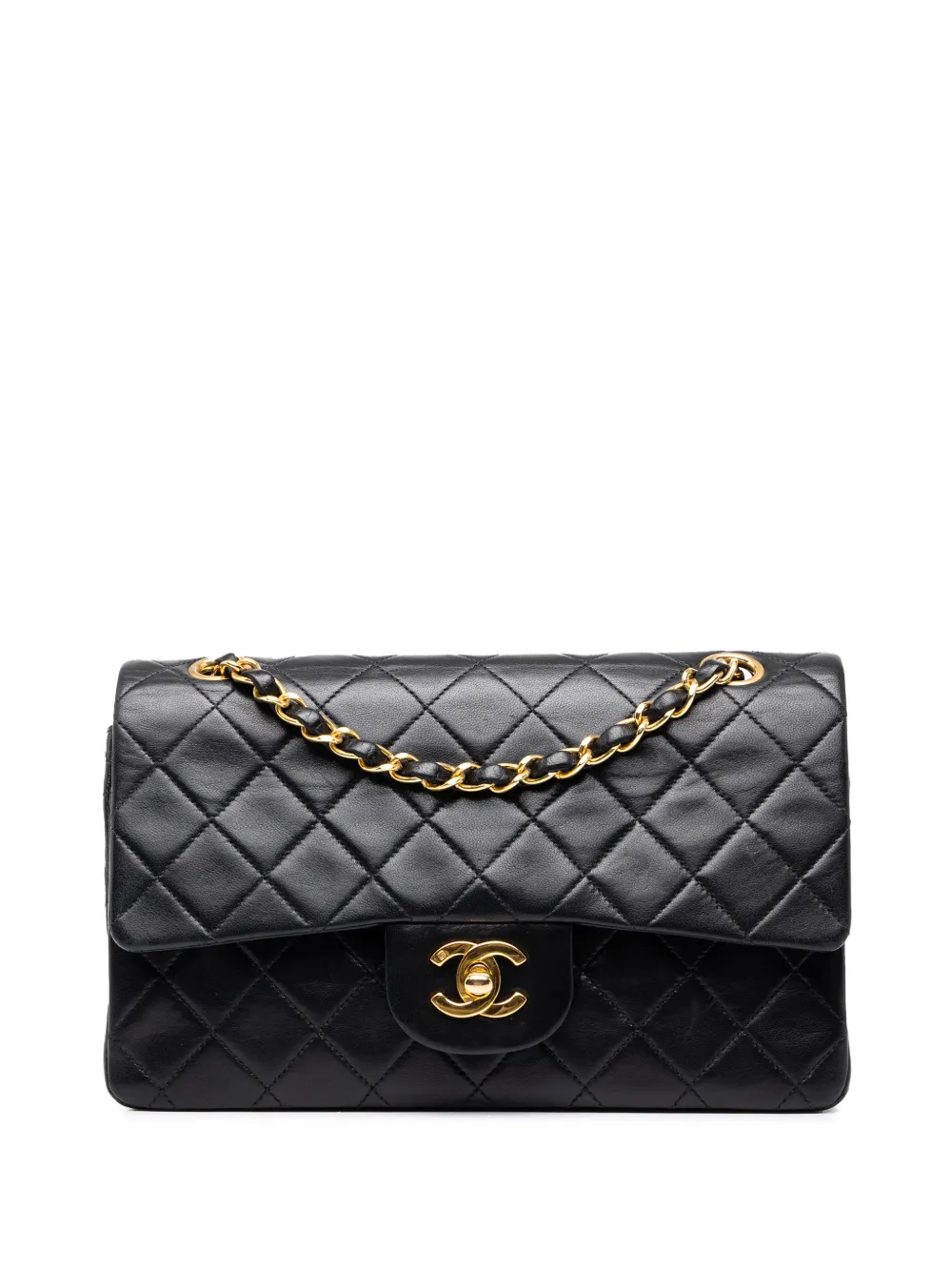 CHANEL Pre-Owned 1989-1991 Small Classic Lambskin Double Flap shoulder bag - Schwarz