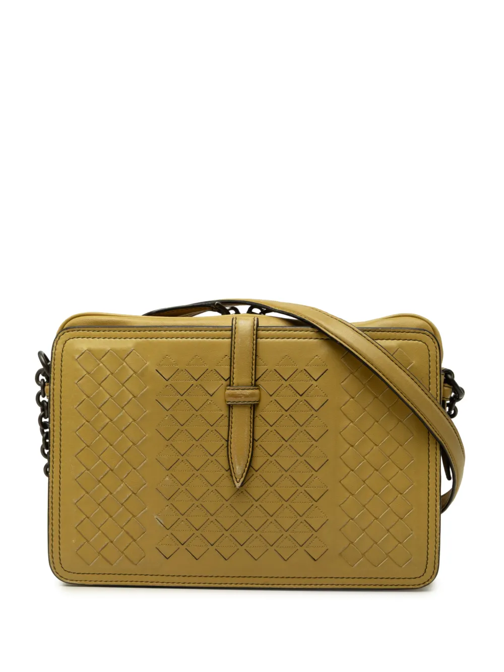 Bottega Veneta Pre-Owned 2012-2026 Nappa Intrecciato Belt Flap Camera Bag shoulder bag - Yellow
