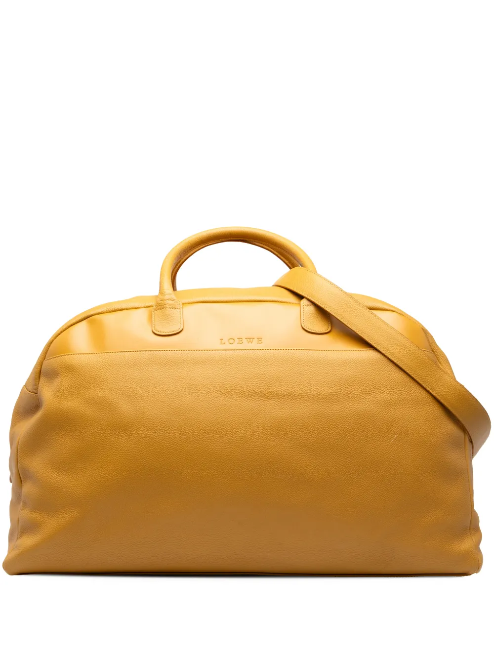 Loewe Pre-Owned 1990-2010 Leather Logo travel bag - Gelb